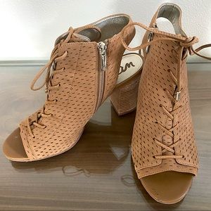 sam edelman peep toe booties